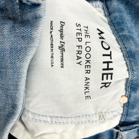 NWT MOTHER The Looker Step Ankle Fray Despite Differences Jeans 25 - Picture 10 of 12